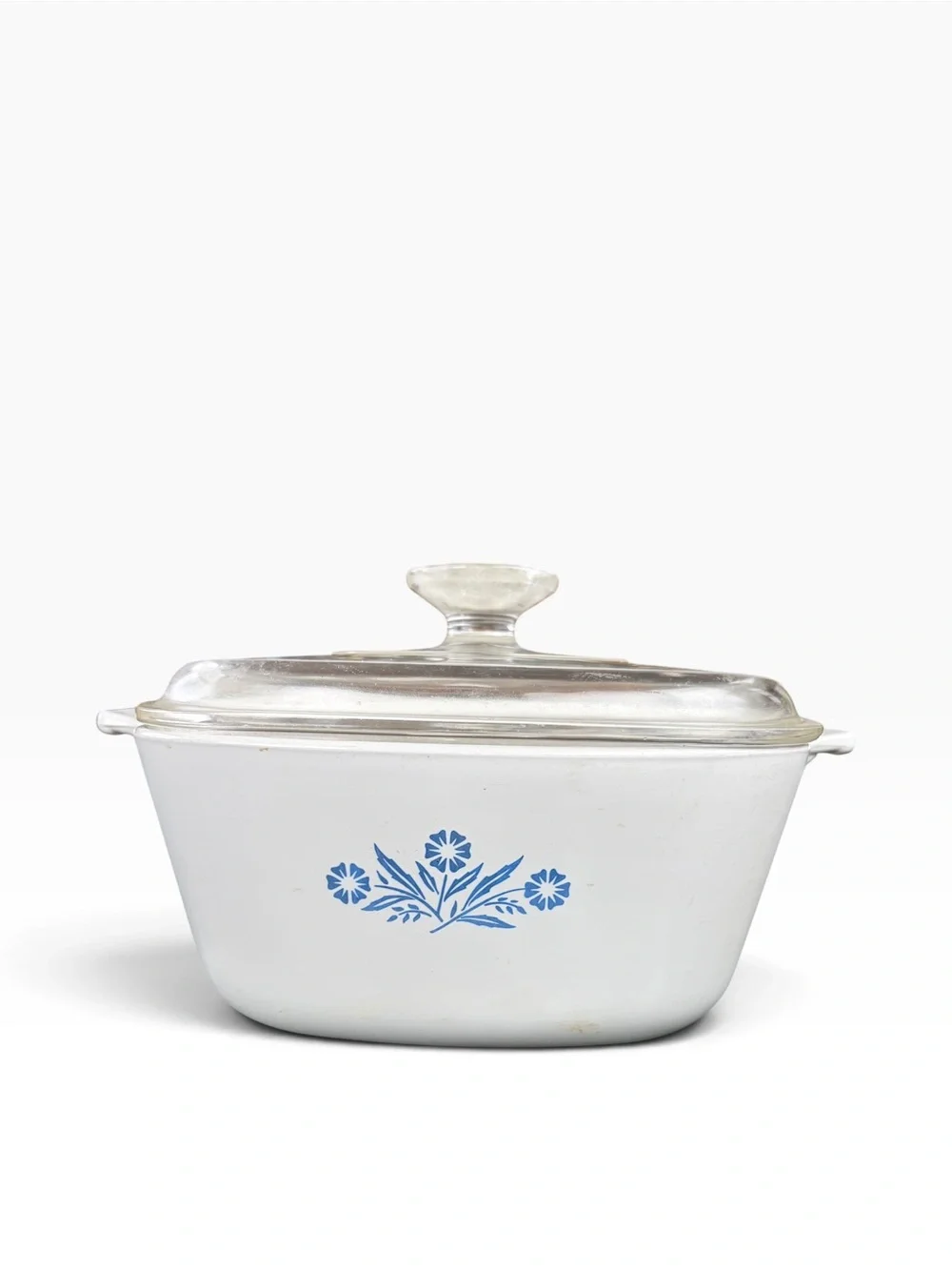CORNING WARE BLUE CORNFLOWER 8 1/2” SQUARE CASSEROLE DISH VINTAGE 1980S